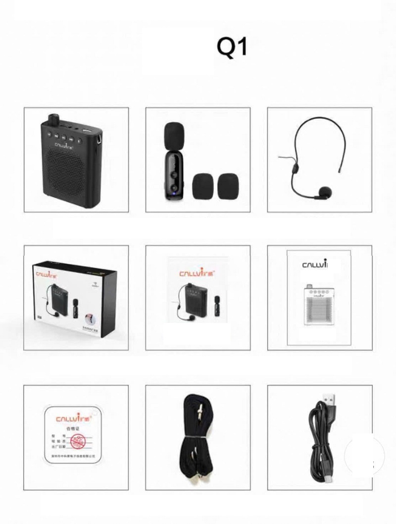 Phụ kiện máy trợ giảng cài áo Callvi Q1